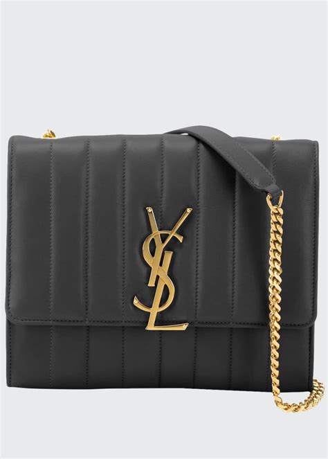 Saint Laurent Vicky Monogram YSL North/South Quilted Leather 